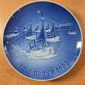 1966 Bing & Grondahl B&G Jule After Ship Denmark Porcelain Plate ‎ 7"